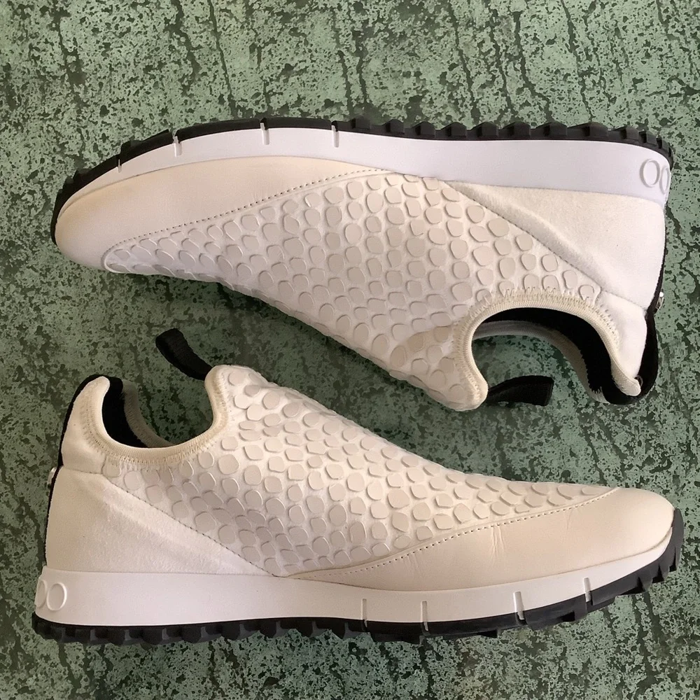 JIMMY CHOO  stretch-suede slip-on Fashion sneakers of women. - Picture 6 of 13